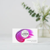 Nagelsalon Uw Logo Roze Pools Visitekaartje (Staand voorkant)