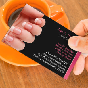 Nagelsalon Visitekaartje met Afspraak Afsprakenkaartje