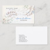 Nagelsalon Visitekaartje pastelbladeren (Voorkant / Achterkant)