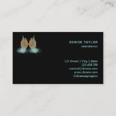 Nagelsalon Vrouw Hand Holograph Nails Technician Visitekaartje (Achterkant)