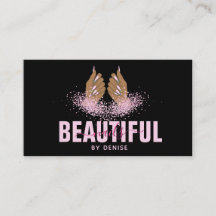 Nagelsalon Vrouw Hand Holograph Nails Technician