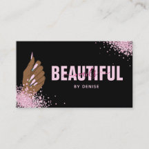 Nagelsalon Vrouw Hand Holograph Nails Technician