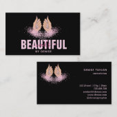 Nagelsalon Vrouw Hand Holograph Nails Technician Visitekaartje (Voorkant / Achterkant)