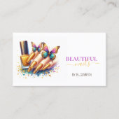 Nagelsalon Vrouw Handnagels Visitekaartje (Voorkant)