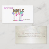 Nagelsalon Vrouw Nagellak Visitekaartje (Voorkant / Achterkant)