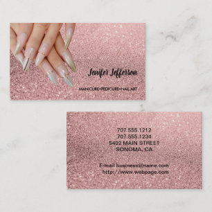 Nagelsalon Zakelijke Kaart Klantenkaartje