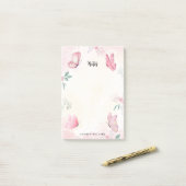 Nagelstudio Aangepaste Roze Vlinders Post-it® Notes (Op bureau)