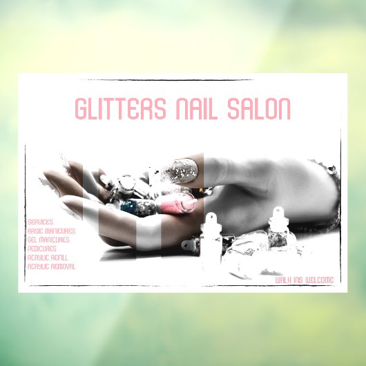 Nagelstudio Bedrijfsaanpassing Raamsticker (Vel 3)