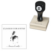 Nagelstudio Covid Temperatuur Goedgekeurde Toegang Rubberstempel (Gestempeld)