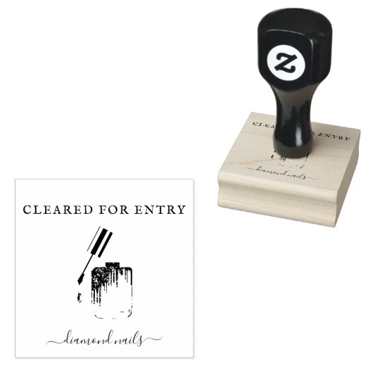 Nagelstudio Covid Temperatuur Goedgekeurde Toegang Rubberstempel (Gestempeld)