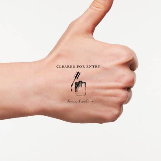 Nagelstudio Covid Temperatuur Goedgekeurde Toegang Rubberstempel