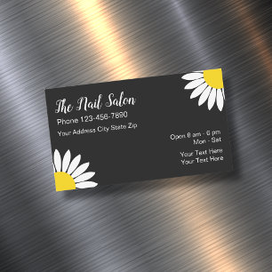 Nagelstudio Daisy Bloem Ontwerp Magnetisch Visitekaartje