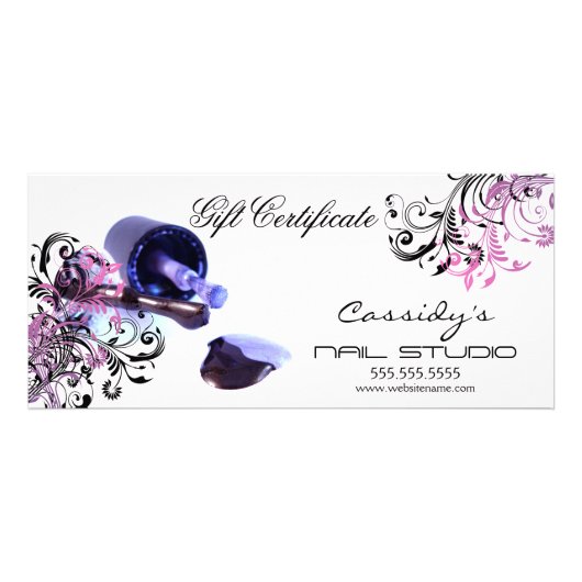 Nagelstudio en Salon Cadeaubon Reclamekaart (Voorkant)