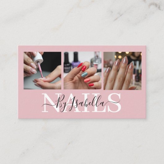 Nagelstudio Fotografie Typografie Visitekaartje (Voorkant)