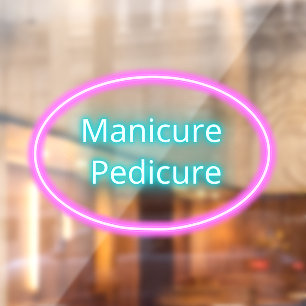 Nagelstudio Handverzorging Voetverzorging Roze Bla Raamsticker