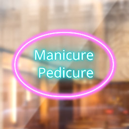 Nagelstudio Handverzorging Voetverzorging Roze Bla Raamsticker
