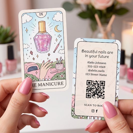 Nagelstudio Lilac Celestial Tarot Visitekaartje