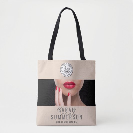 Nagelstudio Logo Sociale Media Tote Bag (Voorkant)