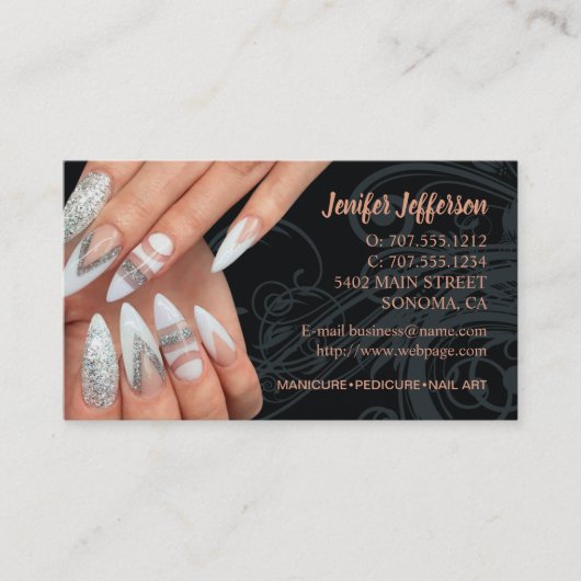 Nagelstudio Loyalty Korting Zakelijke Kaart (Voorkant)