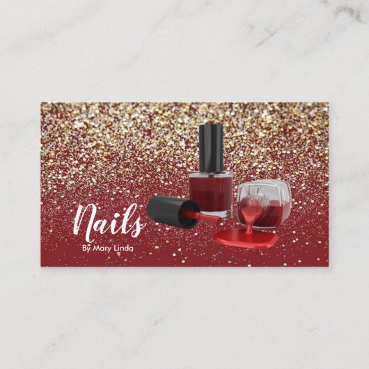 Nagelstudio Moderne Nagelstyliste Visitekaartje (Voorkant)