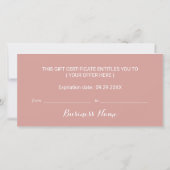 Nagelstudio Rose Goud Drips Cadeaubonnen (Achterkant)