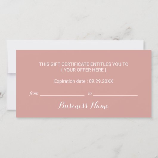 Nagelstudio Rose Goud Drips Cadeaubonnen (Achterkant)