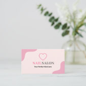 Nagelstudio - Roze Visitekaartje (Staand voorkant)