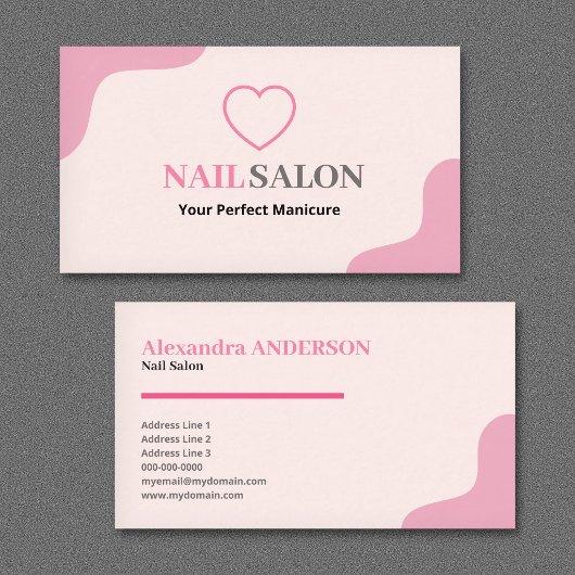 Nagelstudio - Roze Visitekaartje