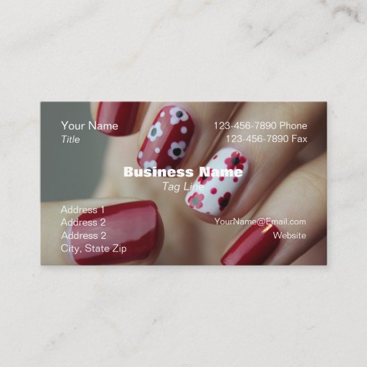 Nagelstudio Visitekaartje HAMbyWG (Voorkant)