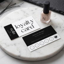 Nagelstudio Zwart En Wit Klantenbindingkaart 