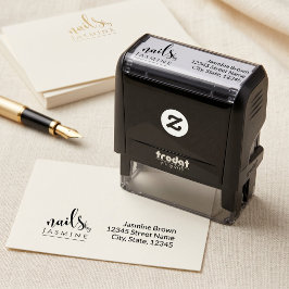 Nagelstylist Aangepast Retouradres Elegant Zelfinktende Stempel