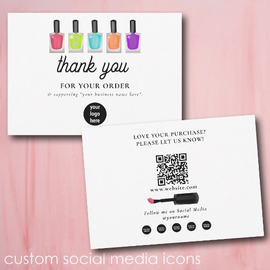 Nagelstylist Bedankt Logo Sociale Media