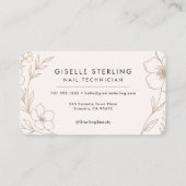 Nagelstylist Bloem Visitekaartje (Achterkant)