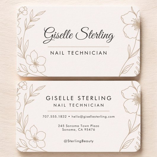 Nagelstylist Bloem Visitekaartje