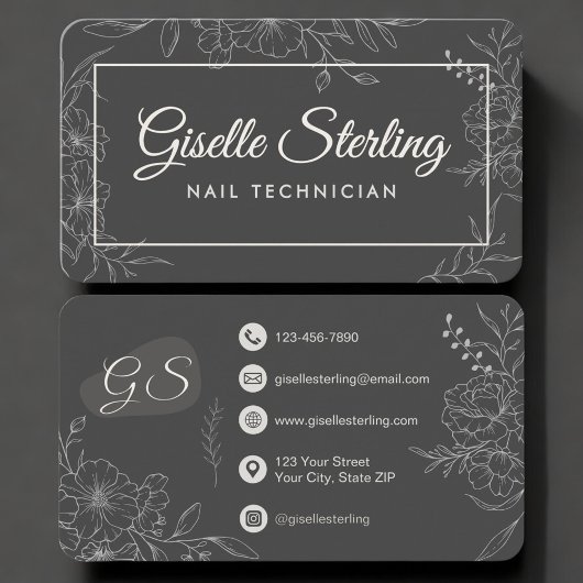 Nagelstylist Bloem Visitekaartje
