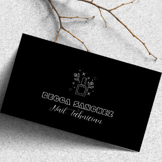 Nagelstylist Eenvoudige Minimaal Zakelijke Kaart Visitekaartje