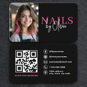 Nagelstylist Foto QR Code Modern Visitekaartje