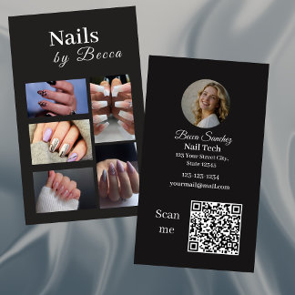 Nagelstylist Foto Raster QR-code Visitekaartje
