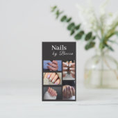 Nagelstylist Foto Raster QR-code Visitekaartje (Staand voorkant)