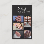 Nagelstylist Foto Raster QR-code Visitekaartje (Voorkant)