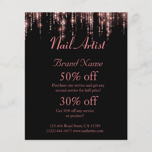 Nagelstylist gepersonaliseerde flyer (Voorkant)