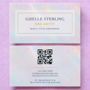 Nagelstylist Holografisch Visitekaartje