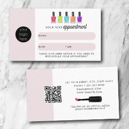 Nagelstylist Klantafspraakkaart QR-code Logo Visitekaartje