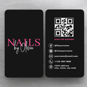 Nagelstylist QR-code Boeking Visitekaartje