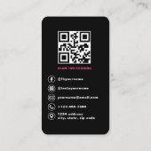 Nagelstylist QR-code Boeking Visitekaartje (Achterkant)