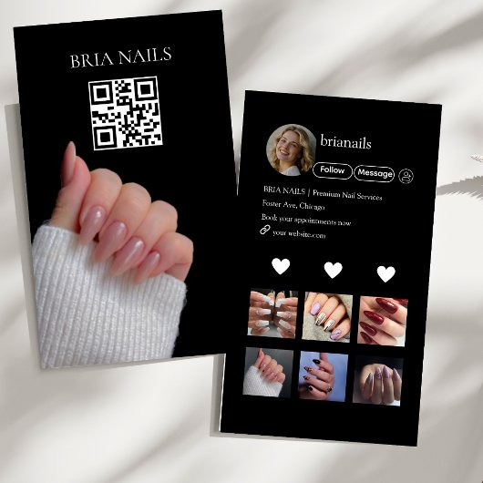 Nagelstylist QR-code Visitekaartje