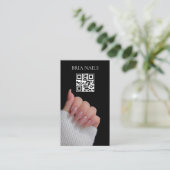 Nagelstylist QR-code Visitekaartje (Staand voorkant)