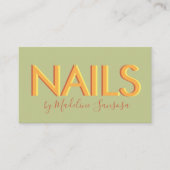 Nagelstylist Sinaas Drieletterig Lettertype Visitekaartje (Voorkant)