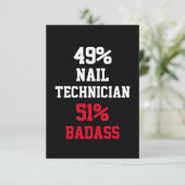Nagelstyliste Badass Kaart (Staand voorkant)