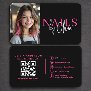 Nagelstyliste Foto QR-code Visitekaartje